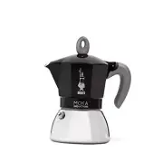 - Moka Induction, Moka Pot, Suitable for All Types of Hobs 6 Cups Black