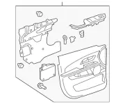 Genuine GM Light Titanium Front Driver Side Door Trim 23363873