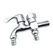 Double Faucet Bathroom Faucet with 2 Separate Outlets, 21 Teeth Domestic F D4P1