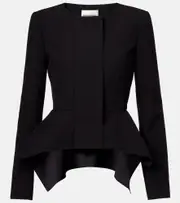 [Roland Mouret] Roland Mouret Peplum crêpe jacket AU 14 black
