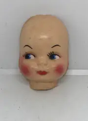 3” Celluloid Doll Face Craft Doll Making VTG