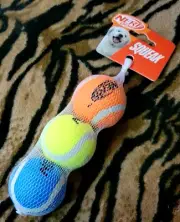 Nerf Dog Mini Squeak Balls 3 pack New!