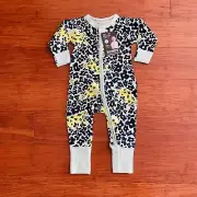 Bonds Baby Cheetah Green Yellow Zip Wondersuit Size 00 BNWT Leopard Print