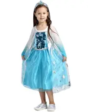 Costume Bay Girl's Snow Queen Dress Frozen Costume Elsa Anna Queen Princess Girl Birthday Party Dress Tutu Book Week Halloween