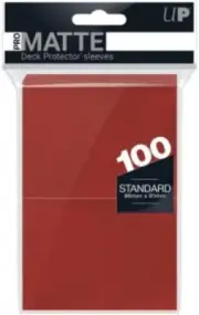 Ultra Pro 84516 Standard Pro Matte Card Sleeves 100 Pack-Red