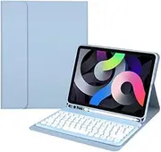 Keyboard Case for Samsung Galaxy Tab A8 10.5 inch 2021 Model (SM-X200/X205/X207), Detachable Wireless Keyboard Shockproof Cover Case with S Pen Holder Fit Galaxy Tab A8 Tablet (Light Blue)