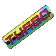 NEO CHROME/RED METAL TURBO ENGINE RACE MOTOR SWAP EMBLEM BADGE FOR TRUNK DOOR B (for: Audi)