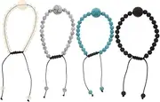 LALAFINA Moonstone Bracelet Nausea Relief for Travel Acupressure Wristband Elegant Beaded Design 14mm Adjustable
