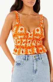 Rip Curl Sun Drenched Top in Orange at Nordstrom, Size Large