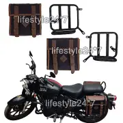 Royal Enfield "D2 Canvas & Leather Bags & pannier Mounting" Classic Reborn 350 (for: Royal Enfield)
