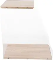 MERRYHAPY Vinyl Record Storage Rack Cd Storage Case Wooden Record Player Stand Box
