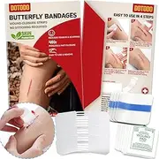 Emergency Wound Closure Strips - HSA/FSA Eligible - Dotodo 4PCS Laceration Closure Kit - Elastic Skin Closure Device | Repair Wounds Without Stitches | Stretchable & Shrinks Back to Close The Cut