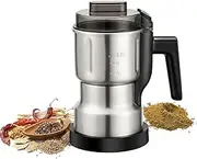 Electric Coffee Grinder, 300W Spice Pulverizer Machine with Visual Top Cover, 200ml Capacity Electric Grain Mill Grinder, Stainless Steel, for Rice, Herb, Corn, Nut, Sesame, Pepper, Nut,Cereal