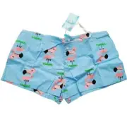 Vintage Paul Frank Womens Boxers, Flamingo, Blue, Underwear, Boxer Shorts, XS