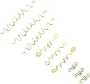 [Beatifufu] 9pcs Spiral Beads Clip for Braids Ponytails Dreadlocks Fashion Metal Cuff Hair Jewelry Wraps