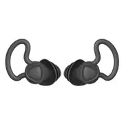 Silicone Earplugs Pair of Noise Sound Reduction Reusable Ear Plugs for Sleeping -Black