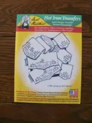 Aunt Martha's Hot Iron Transfers #3188 Colonial Girl Motifs NEW