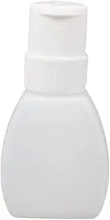 Generic Refillable Nail Polish Remover Dispenser Cap Press Bottle Container, White, Oblate