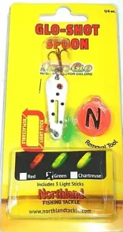 Northland Tackle 1/4 Glo-Shot Spoons (Super Glo Dalmatian)