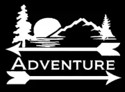 Adventure Outdoor Nature White Vinyl Decal Car Window Laptop Tablet Notebook