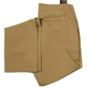 Under Armour Men's Camel Beige UA Airvent Flat Front Unhemmed Pants