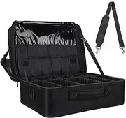 17.7" Makeup Box, Relavel Professional Makeup Case Large Makeup Organiser Luggage Vanity Case with Adjustable Dividers Cosmetic Storage Box for Women, Makeup Artist Must Haves, Style A#, XL, A#