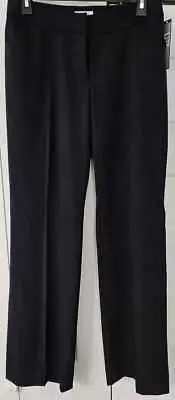 NWT Tahari TREY Pants Black Stretch Career Suit Slit Pockets Straight Leg Sz 14