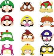 Deluisho Mario Party Masks, Mario Brother Masks, Super Mario Party Supplies Cute Mario Mask for Boys and Girls Party Masquerade for Children
