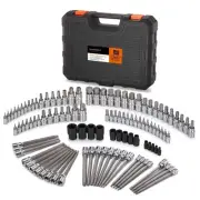 107-Piece Allen and Torx Bit Socket Set, 1/4", 3/8" and 1/2" Drive Hex/Ball E...