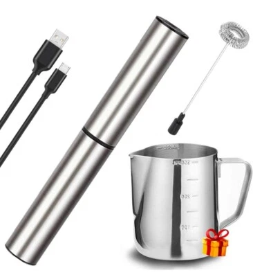 Milk Frother Handheld Electric Rechargeable Replacement Whisk Mixer Foam Maker