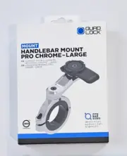 Quad Lock Motorcycle Handlebar Mount LARGE 1.5"-2" Bars PRO CHROME *FREE EXPRESS