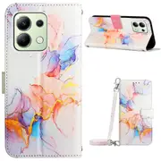 YB Pattern Printing Leather Series-6 For Xiaomi Redmi Note 13 4G Crossbody Phone Case Wallet Cover
