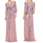 NEW MAC DUGGAL 5509 MAUVE PINK EMBELLISHED EVENING GOWN Size 8 $598