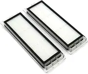 [YBVABE] Filter for Roborock S6 MaxV, S6 Pure, S6, S5, S5 Max, S4 Max, S4, E5, E4, E20, E25, E35, C10, S50 Robot Vacuums Replacement Parts 2Pack Filter with Cleaning Brush