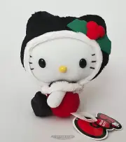 Hello Kitty 6" Holiday Plush - Black & Red - Eikoh Japan 2011 - NEW MWMT