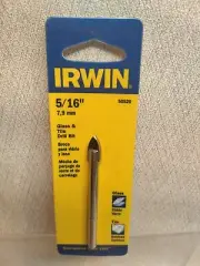 Irwin 50520 Carbide Tipped Masonry Drill Bit 5/16 x 4 L in. for Glass and Tiles