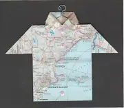 Origami Map Shirt Spain, Valencia, Alicante, Cartagena, Eivissa, Murcia, Alcaniz