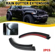 2PCS Water Rain Car Gutter Extension For Fit Jeep Wrangler JL 18-21 Gladiator JT (for: Jeep)