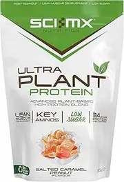 SCI-MX Ultra Plant Advanced 100% Vegan Non GMO Plant Protein Formula - Salted Caramel/Peanut Flavour - 900G - 20 SERVINGS