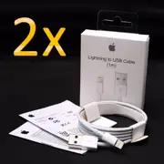 2x 1M Lightning Data Cable Charger iPhone 5 S C 6 7 + iPad