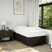 vidaXL Bed Frame without Mattress Black King Single Fabric