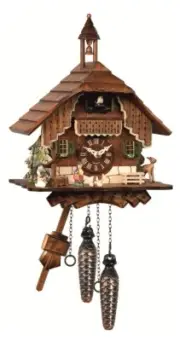 Quartz Cuckoo Clock Black forest house EN 429 Q NEW