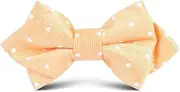 [OTAA] Orange with White Polka Dots Kids Diamond Bow Tie Orange Orange with White Polka Dots Kids Diamond Bow Tie