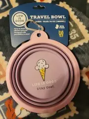Life Is Good Collapsible Dog Travel Bowl 34 FL oz.