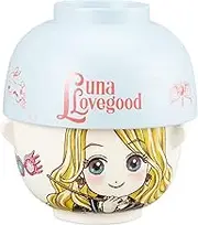 Sun Art SAN3861-4 Harry Potter Luna Soup Bowl and Rice Bowl Set, Mini, Approx. 7.8 fl oz (200 ml), Made in Japan