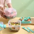 BPA-Free Portable Microwave-Safe Salad Container with Fork/Spoon and Knife