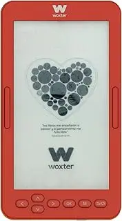 [WOXTER] Scriba 195 S E-Book - Red Compact Reader of Electronic Books of 4.7 Inches (960 x 540, E-Ink Pearl White Screen, EPUB, PDF) 4 GB, More Than 2000 Books, Red Colour