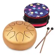 Adore Pro Steel Tongue Drum 8 Notes C-Key 6" Handpan Tank Drum Mallets Bag Set
