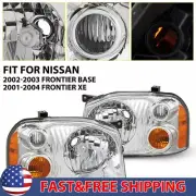 Headlight Set For 2001-2004 Frontier Base Nissan XE Driver & Passenger 2Pc (for: Nissan)