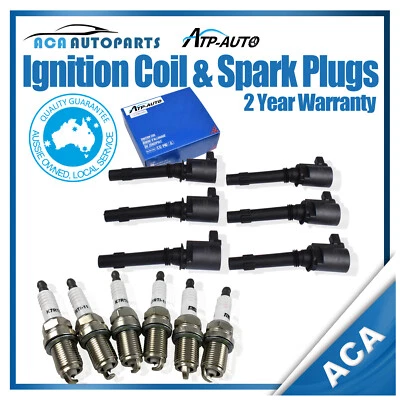Ignition Coil and Spark plugs for ford FALCON XR6 FAIRLANE BA BF TERRITORY SX SY